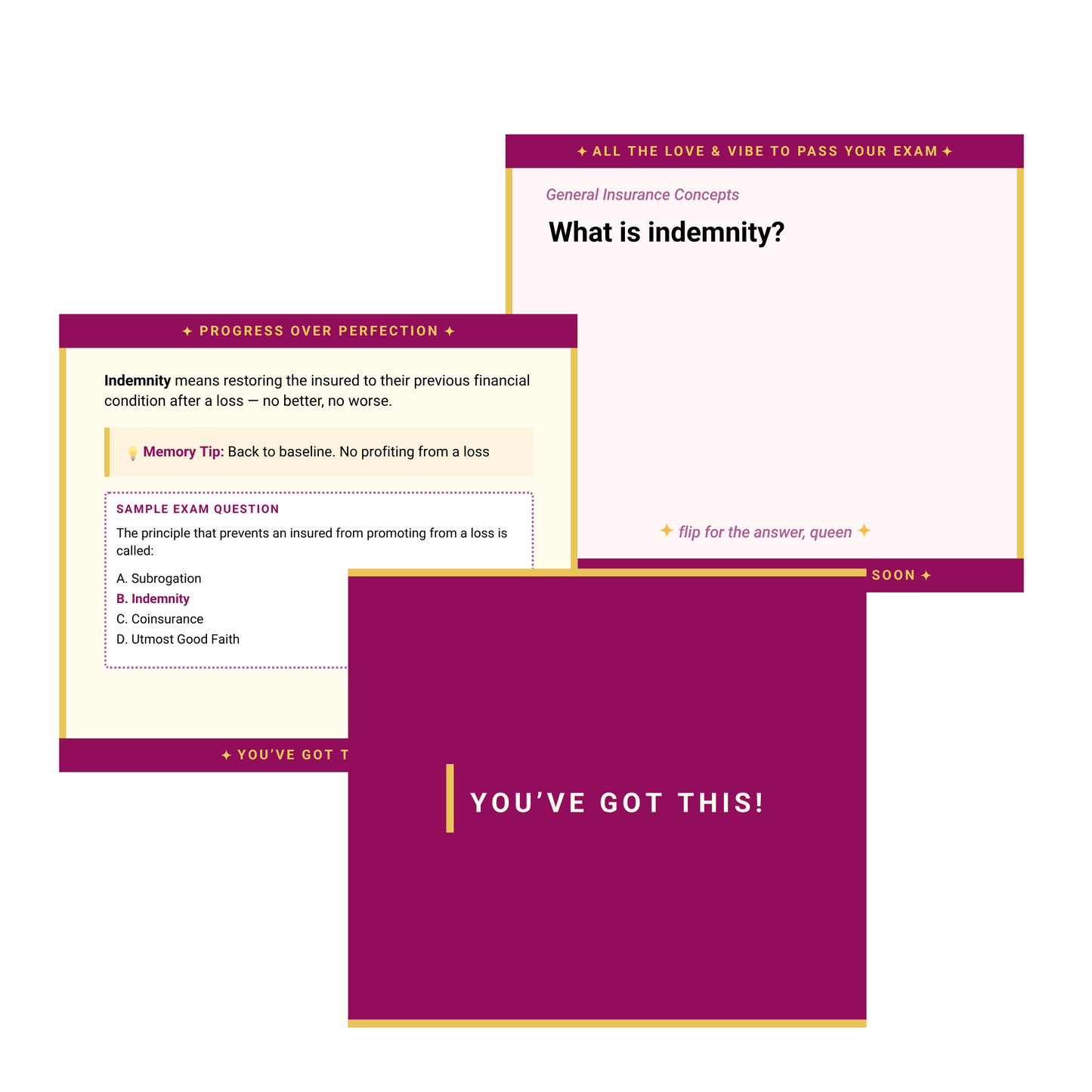 Property & Casualty Printable Flashcards