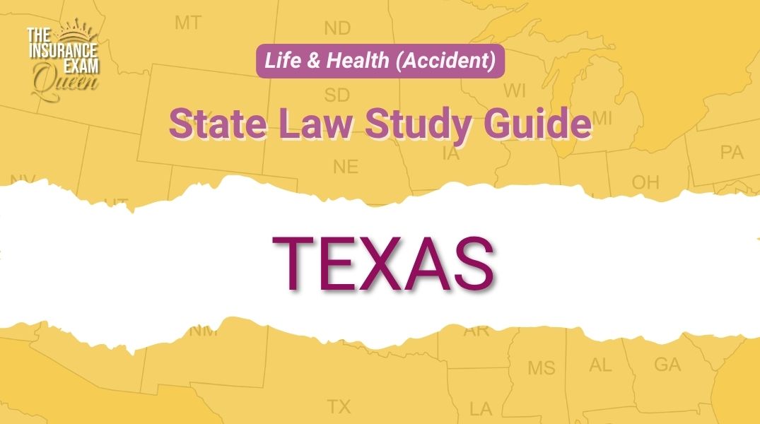Texas (TX) - State Law Study Guide for Life & Health (Accident)